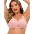 thumbnail image 3 of Front Closure Wireless Bra for Older Women - Plus Size Cotton Comfort Bra with Wide Straps U-Back Support for Posture & Pain Relief, 3 of 7