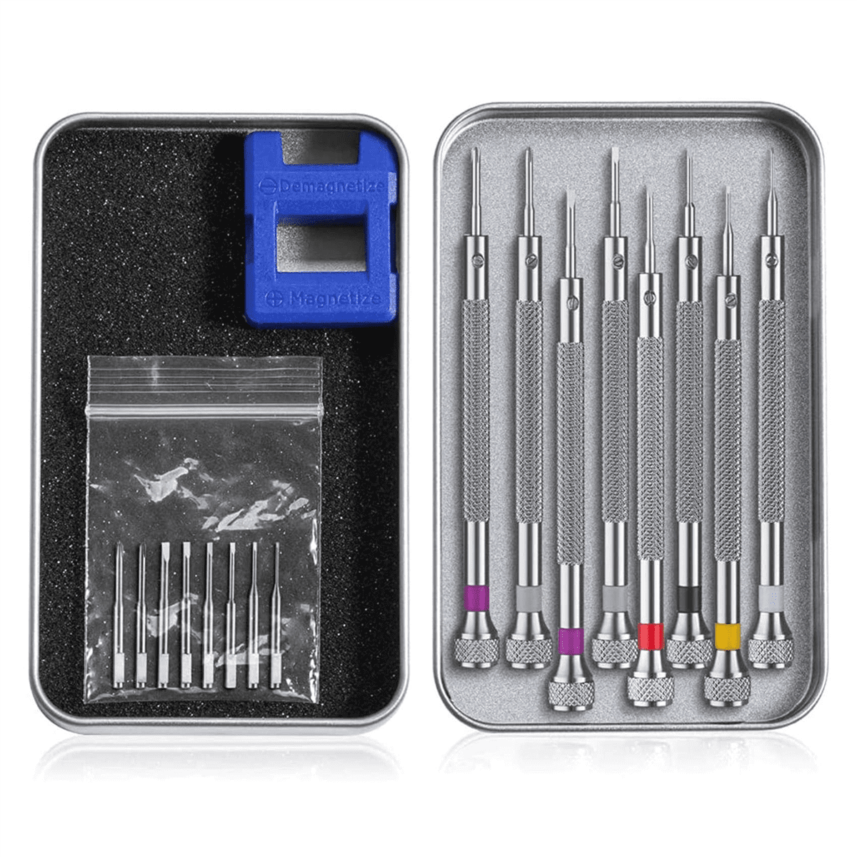16PCS Professional Screwdriver Set Mini Screwdriver Kit 0.6-1.6mm for Watch Eyeglasses Electronics Repair