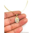 thumbnail image 3 of 18K Gold Filled Tri-Color Diamond Cut Divino Niño Necklace 20" 20x13mm / Dije Tres Colores del Divino Niño con Cadena Figaro / Everyday Necklace Figaro Chain, 3 of 4
