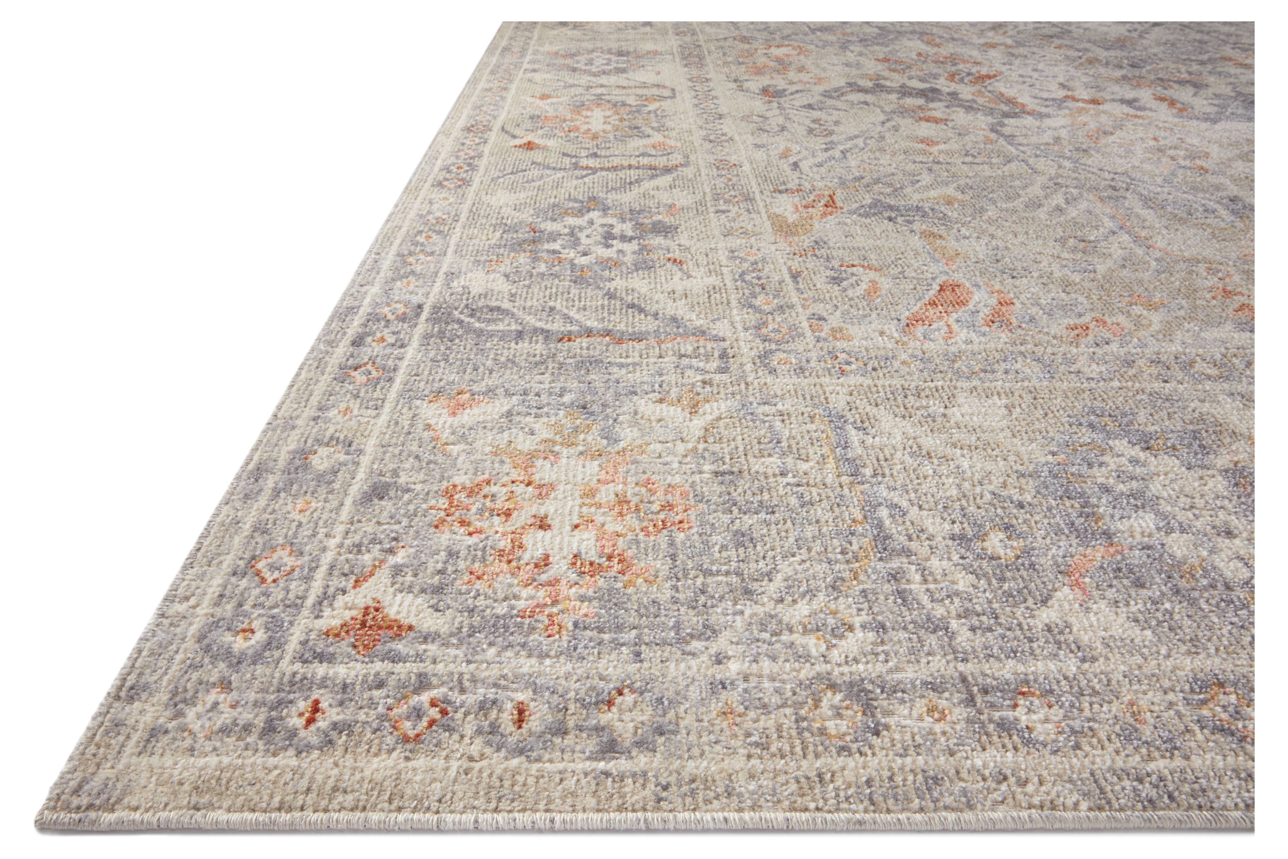 Chris Loves Julia x Loloi Rosemarie Oatmeal/Lavender 5' x 7'-10" Area Rug