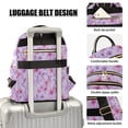 thumbnail image 4 of Wild Flowers Lavender Pink Quilted Backpack Fashion Daypack Commuter Bag for Women 8.5 L, 4 of 7