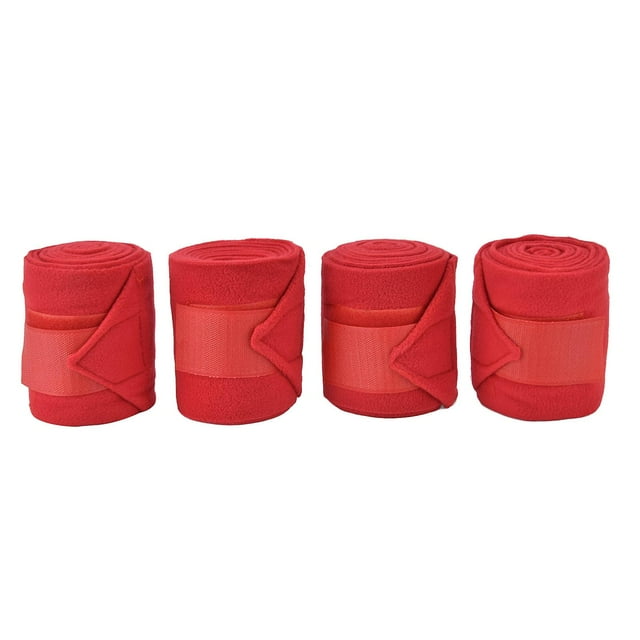 4 Pack Breathable Wear-Resistant Adhesive Horse Leg Bandages for Cows and Horses, Red