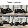 thumbnail image 5 of Honbay Modern Modular Sectional Sofa Couch with Storage for Living Room, Black, 5 of 5