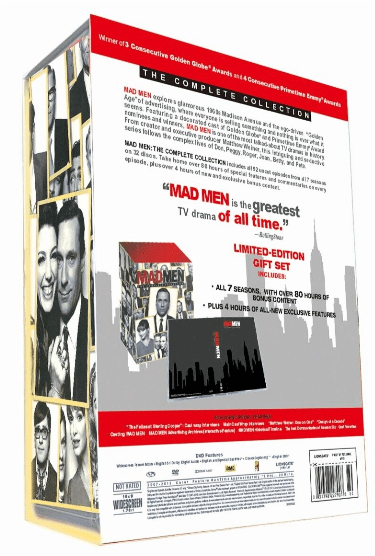 Lionsgate Mad Men: The Complete Collection, 23 Discs, Emmy Drama