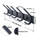 thumbnail image 5 of Dseap Sturdy Coat Rack with 5 Dual Hooks,Heavy Duty Wall Mounted Metal Hook Rail for Clothes Backpacks in Entryway,Matte Black 2 Pack, 5 of 6
