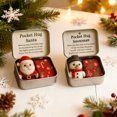thumbnail image 3 of Regalo de Navidad Pocket Hug Muñeca de fieltro hecha a mano en una caja Little Pocket Hug con tarjeta de regalo Regalo detallista para amigos y familiares, 3 of 7