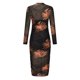 thumbnail image 4 of Vestidos Para Mujer Vestidos Midi Trendy Mesh Print Casual Long Sleeve Top + Falda Set 3Pcs Suit Odeerbi  ODB162331, 4 of 8