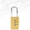 thumbnail image 1 of HINTRMENT 2Pcs Padlock Number Lock Padlock Zinc Alloy Password Protection Brass Rectangular, 1 of 8