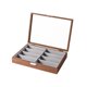 thumbnail image 4 of Organizador de gafas de 8 ranuras, organizador de joyas, vitrina para gafas, soporte para gafas para el hogar, viajes, escritorio, escaparate, forro gris claro, 4 of 9