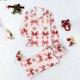 thumbnail image 1 of Puyaiuu Women 2 Piece Christmas Satin Pajama Set Cute Print Long Shirt Loose Shorts Matching Set Loungewear Gift, 1 of 5
