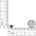 thumbnail image 6 of Gem Stone King 10K Yellow Gold Blue Created Sapphire and Lab Grown Diamond Engagement Ring for Women | 2.70 Cttw | Round 8MM | Gemstone September Birthstone | Available in Size 5,6,7,8,9, 6 of 6