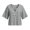 Black, variant on Women's Round Neck Tops Stripe Plus Size Half Sleeve Solid Color Knot Neck Tops Casual Summer Officewear