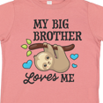 thumbnail image 4 of Inktastic My Big Brother Loves Me with Sloth and Hearts Boys or Girls Toddler T-Shirt, 4 of 5