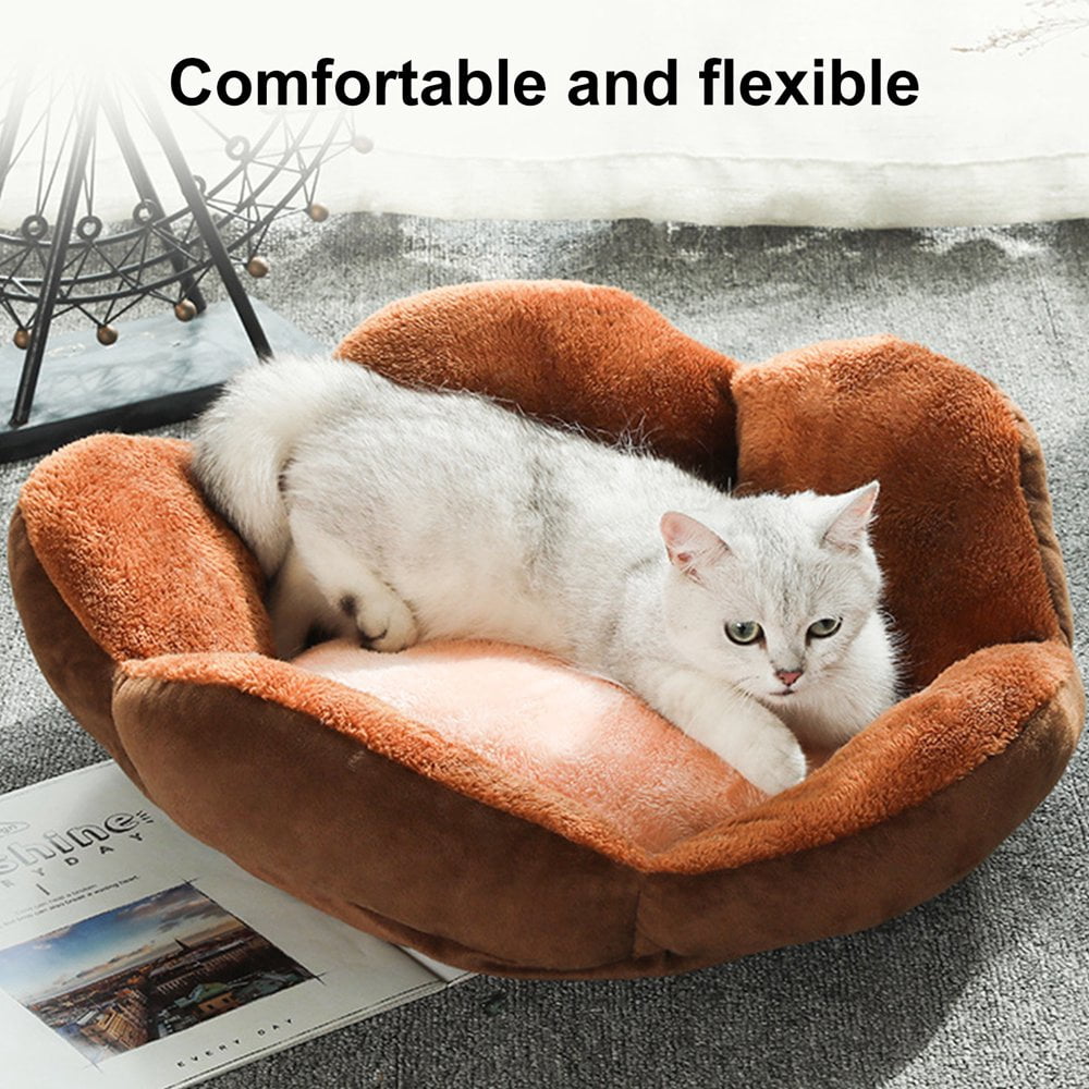 Tente Pour Chat Avec Coussin Amovible - 40x40x38 Cm - Imperméable - Pour Intérieur Et Extérieur - Blanc Cassé