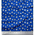 thumbnail image 1 of Soimoi Rayon Fabric White Heart Print Fabric by The Yard 42 Inch Wide, 1 of 5