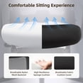 thumbnail image 6 of Hforesty Black Foldable Office Chair with Footrest – Ergonomic Mesh Computer Chair, Lumbar Support, Swivel Tilt, 300lbs, 6 of 8