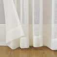 thumbnail image 4 of Archaeo Slub Textured Linen Blend Grommet Top Curtain, 52"x84", Ivory, 4 of 8