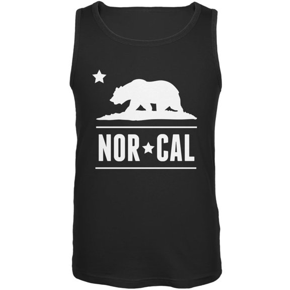 California Republic NorCal Black Adult Tank Top