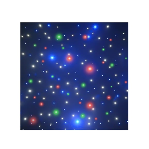 Wildnix Flame-Retardant Stage Curtain with LED Lights, Multi-Color Night Sky Effect, DMX512 Controller, Waterproof, Tear-Resistant, Easy Installation