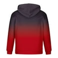 thumbnail image 4 of BXINGOHAI Fashion Hooded Sweatshirts For Men Casual Gradient Hoodies Tops Breathable Pullover Shirts 2024 Daily Sweatshirt With Kangaroo Pockets Drawstring Sale Red,XXL, 4 of 4