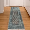 thumbnail image 6 of Ottomanson Machine Washable Cotton 2x5 Flatweave Runner Rug for Bedroom, 20" x 59", Rust Brown Bokhara, 6 of 10