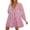 Pink1, variant on ABATAB Romper for Womens Casual One Piece Half Sleeve Jumpsuits Front Drawstring Loose Fit Trendy Rompers