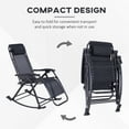 thumbnail image 3 of Outsunny Rocking Anti Gravity Lounge Chair, Folding, Black, 3 of 9