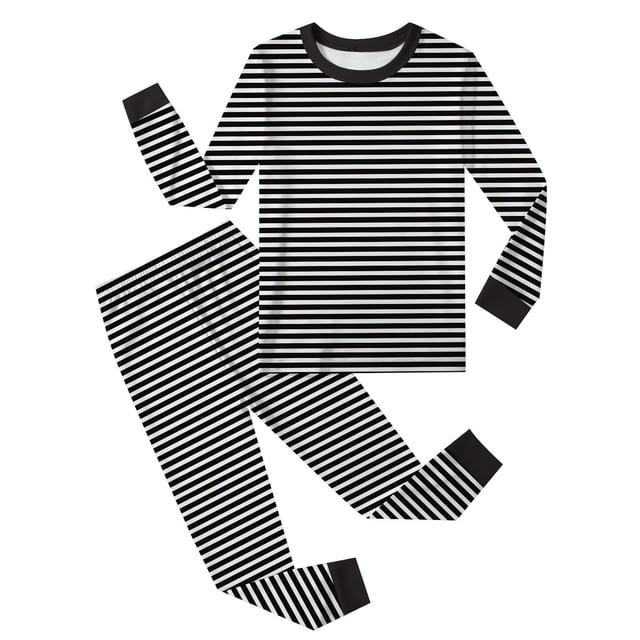 Ensemble de Pyjama pour Garçons 2 Pcs Vêtements de Nuit pour Enfants Vêtements de Nuit Décontractés Col Rond Imprimé Vêtements de Détente pour Tout-Petits