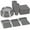 Silver, variant on Exquisite 350 Piece Black Plastic Disposable Party Plates & Tableware Combo Set