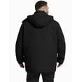 thumbnail image 5 of Soularge Men's Big and Tall Winter Coat Warm Puffer Jacket Hooded Windproof Winter Puffer Coat Black 3X, 5 of 10