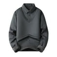 thumbnail image 1 of pstuiky Camisas casuales de manga larga para hombre, Blusa informal de manga larga con cuello vuelto para hombre, color liso camisetas de hombre xl, 1 of 3