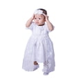 thumbnail image 1 of 5 Pcs/Ensemble Robe de Baptême Blanche pour Bébé Filles Robe de Princesse (12-15mois), 1 of 1
