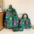 thumbnail image 2 of GPOECD Dinosaur Car Pattern Large Capacity Lightweight Backpack for Primary School Students Grades 3 to 6 School Backpack Dark Green,One Size, 2 of 4