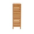 thumbnail image 3 of Linon Bracken Armoire au Sol Robuste en Bambou Massif à 2 Portes et 3 Tablettes, Brun Naturel, 3 of 14