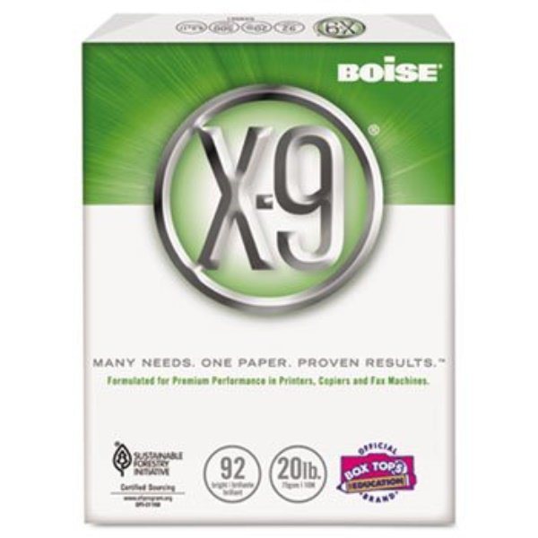boise x9 multiuse copy paper, 92 bright, 20lb, 81/2 x 11, white