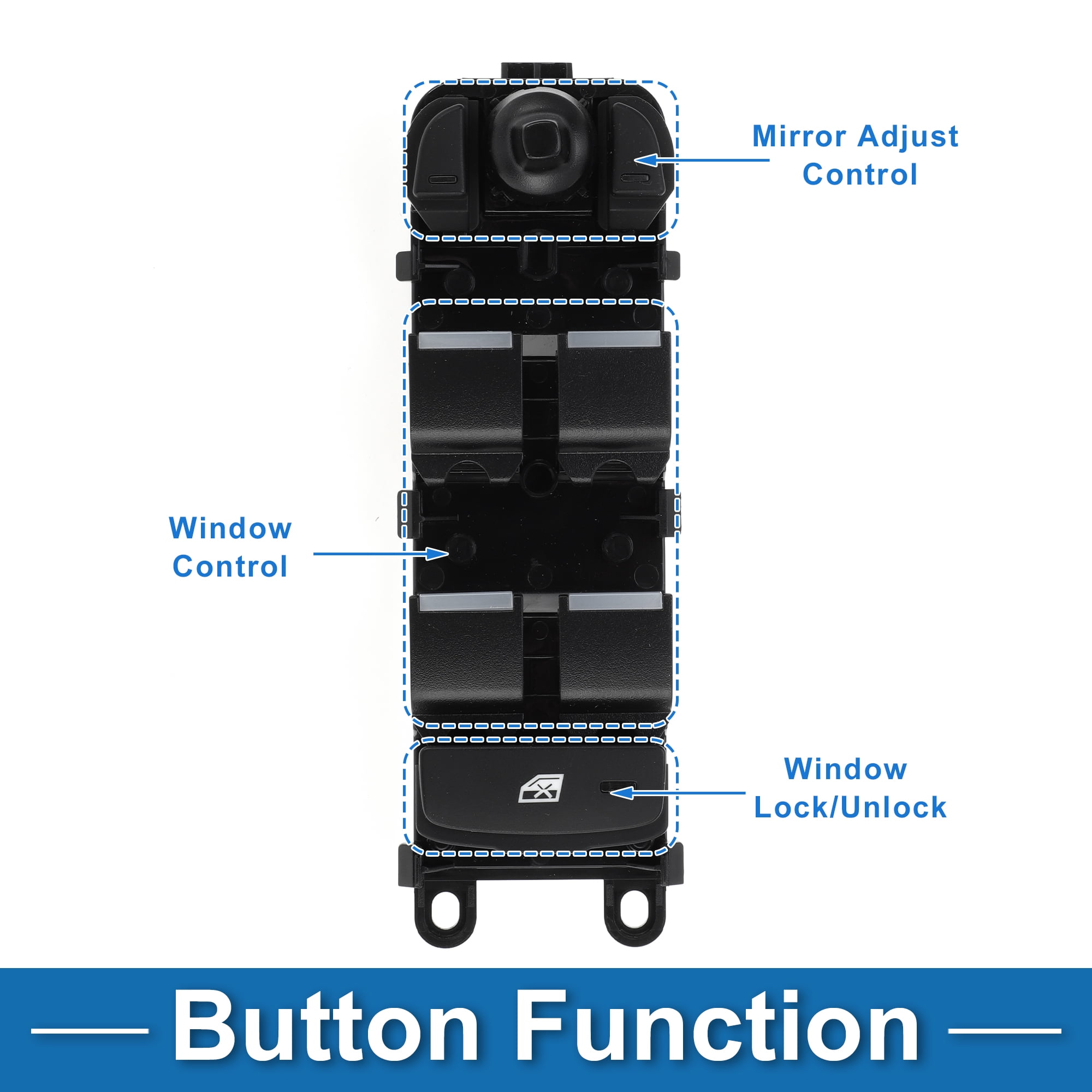 Unique Bargains Power Window Switch No.C2D1739 Front Left Driver Side Window Control