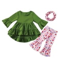 thumbnail image 5 of Gvdentm Baby Girl Clothes 12 Months Toddler Girl Outfits Ruffle Shirt Pants Cute Outfit Set Baby Girl Fall Winter Clothes(J,18-24 Months), 5 of 5