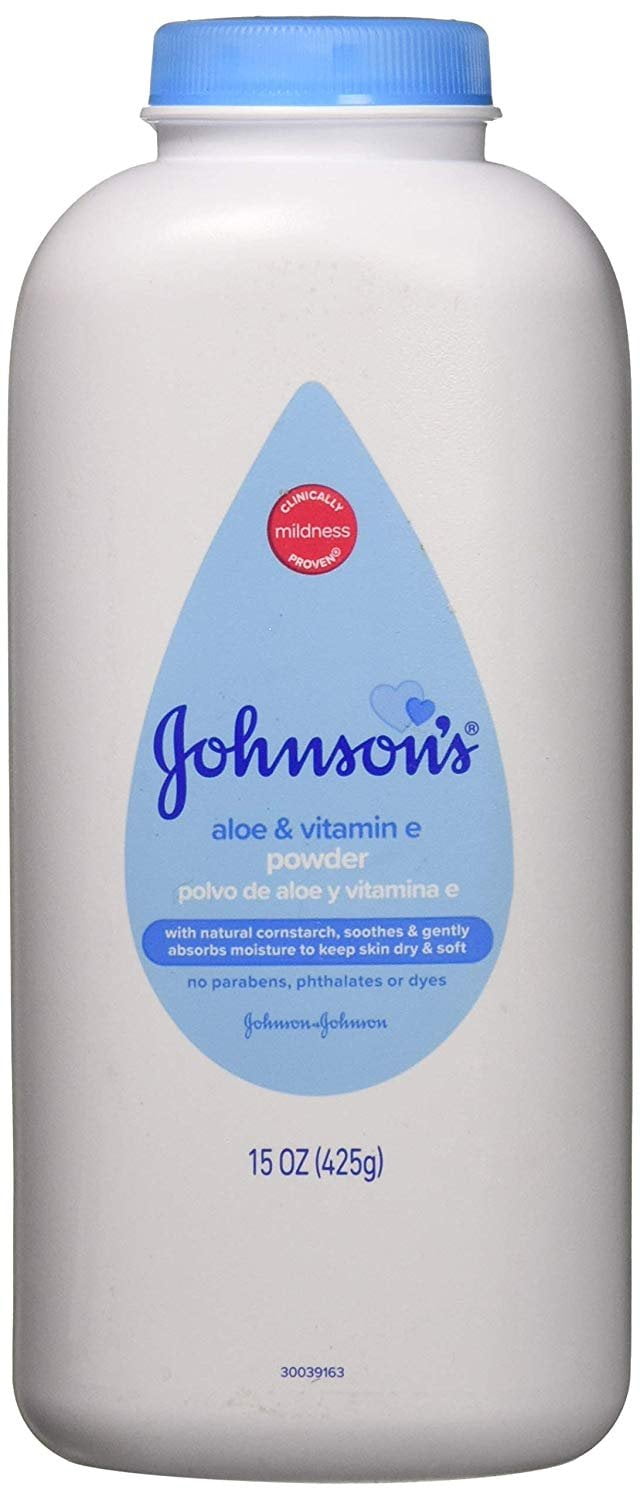Johnsons Baby Powder Soothing Aloe & Vitamin E 15 Ounce (443ml)
