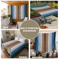thumbnail image 6 of Blue Brown Small Tapestry for Bedroom Wall Hanging Tapestry,Farmhouse Wood Grain Vintage Vertical Striped Ceiling Backdrop Tapestries Poster Blanket Wall Decor for Teens Room Living Room 23" x 28", 6 of 8