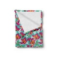 thumbnail image 2 of Colorful Soft Flannel Fleece Throw Blanket, Hand Drawn Floral Composition with Coming of the Spring Theme Botanical Pattern, Cozy Plush for Indoor and Outdoor Use, 60" x 80", Multicolor, by Ambesonne, 2 of 5