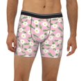 thumbnail image 2 of Men'S Boxer Briefs, Green Leaves Daisies Flowers Soft And Breathable Mens Underwear Boxer Briefs With Widen Waist, 2 of 2