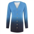 thumbnail image 6 of VISALY Long Cardigans Button Down Cardigans 2025 Fall Fashion Cardigan Soft Knit Cardigan for Women Long Sleeve Open Front Coat with Pockets Thin Cardigans Lightweight Cardigan Sweaters Dark Blue S, 6 of 6