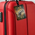 thumbnail image 5 of Swedish Vallhund Dog Art Nouveau Faux Leather Travel Luggage Tag, 5 of 7