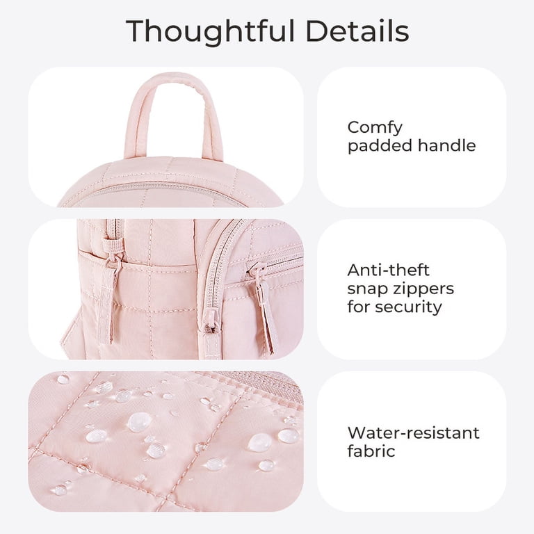 BAGSMART Backpack Purses for Women,Lightweight Quilted Mini 
