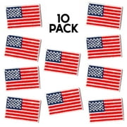 American Flag 1" Tall Iron On Patch Applique (10-Pack) - Laughing Lizards