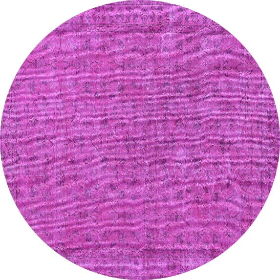 Ahgly Company Indoor Round Persian Purple Bohemian Area Rugs, 8' Round