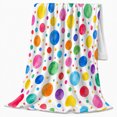 thumbnail image 2 of Rainbow Watercolor Confetti Dots Polka Dot, Playful Artistic Scene, Soft Flannel Blanket for Living Room and Bedroom, Art Lovers Housewarming Gift, Artistic Home Decor, 2 of 9