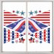 thumbnail image 2 of Pegatinas decorativas para el Día de la Independencia, pegatinas adhesivas para ventanas, decoraciones del 4 de julio, 9 hojas, pegatinas adhesivas para ventanas con bandera, suministros escolares, 2 of 5