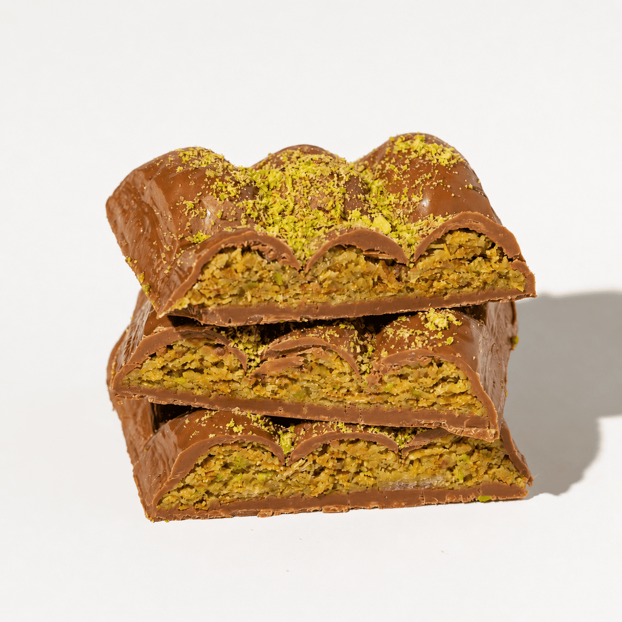 Nuts Factory Baklava-Inspired Dubai Style Chocolate Bars with Pistachio Cream & Crispy Kataifi, Pack of 2 Large Bars – #1 Ranked Dubai Chocolate Bars in the World by CNBC