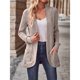 thumbnail image 5 of Cárdigan para Mujer, Suéter de Larga con Abertura Frontal y Bolsillos para Otoño e Invierno. Albaricoque M, 5 of 8